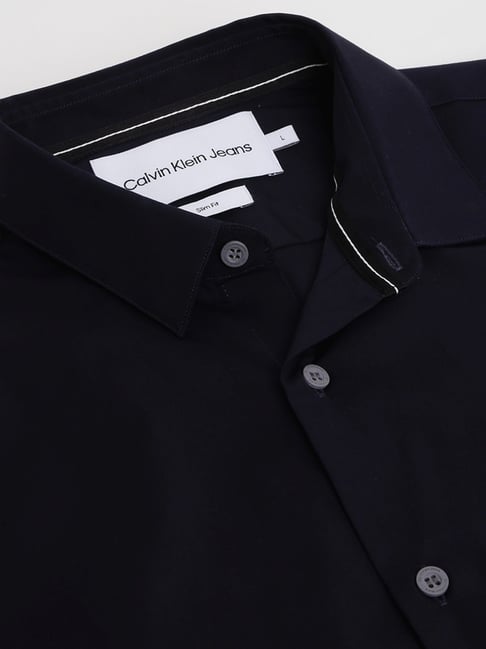 Calvin klein navy blue shirt hotsell