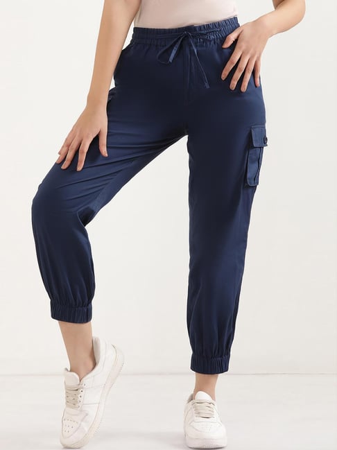 Elleven from Aurelia Blue Cotton Mid Rise Joggers-picture-13