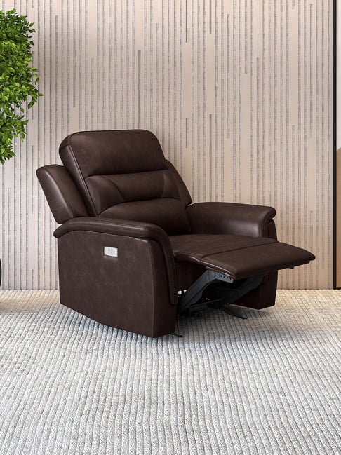 Durian Valerano Coffee Brown Leather Versatile Reclining Sofa