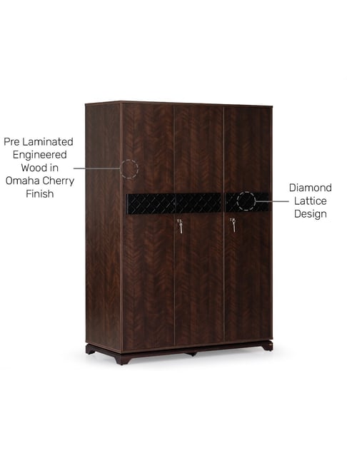Buy Durian Madeline Omaha Cherry Brown Engineered Wood 3 Door