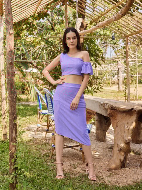 PURVAJA Lavender Midi Co-Ord Set-picture-43