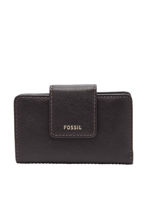 Buy Fossil Madison Black Leather Solid Bi-Fold Wallet Online At