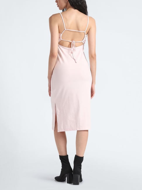 Tommy Hilfiger Faint Pink Fitted Dress