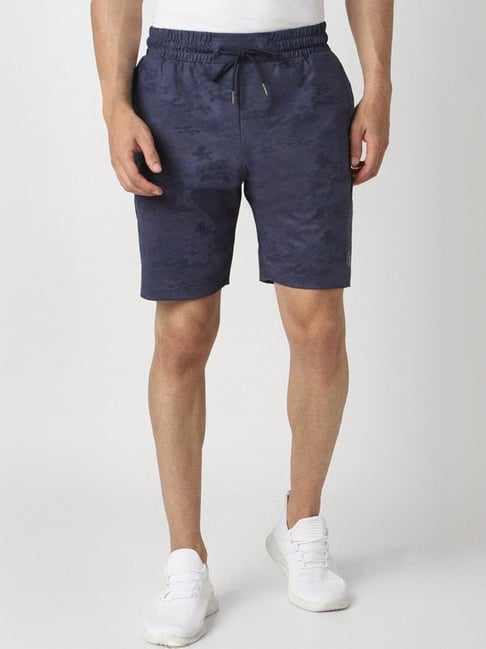 Van Heusen Navy Skinny Fit Printed Shorts-picture-24