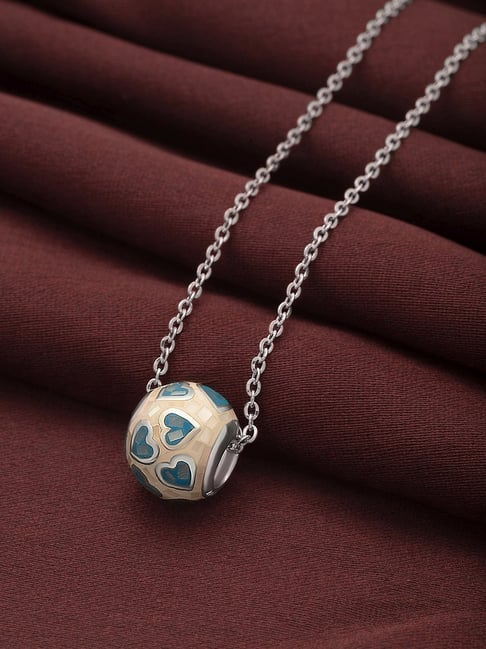 Silberry 92.5 Sterling Silver Ocean Hearts Pendant with Chain-picture-30