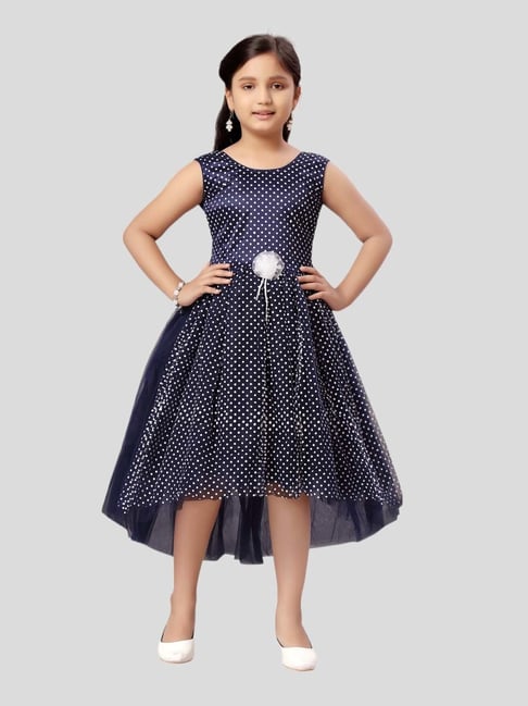 Aarika Kids Navy Printed Frock Dress
