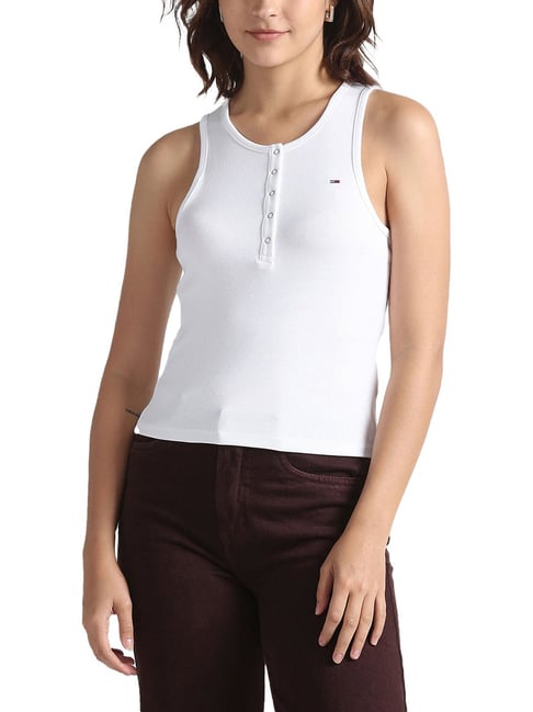 Tommy Hilfiger White Slim Fit Tank Top