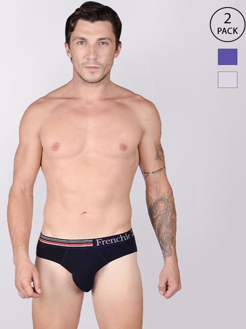 Vip Assorted Cotton Skinny Fit Briefs - Pack Of 2