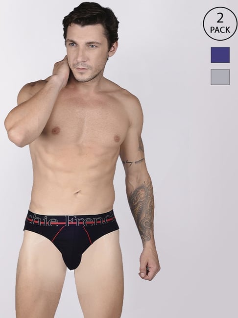 Vip Assorted Cotton Skinny Fit Briefs - Pack Of 2