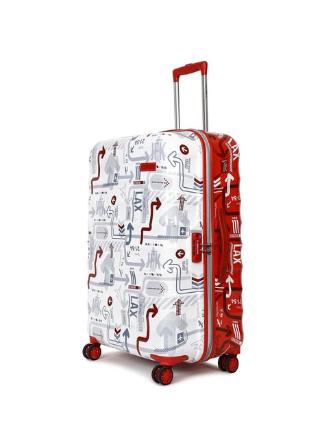 Buy Uppercase JFK Duo White Red Large Hard Trolley Bag 53 cm