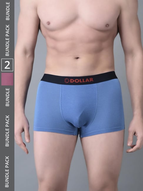 Dollar Bigboss Assorted Cotton Regular Fit Trunks - Pack Of 2-picture-16