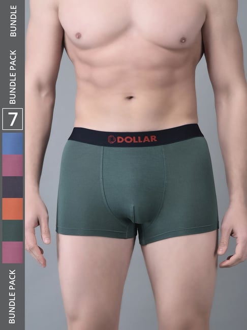 Dollar Bigboss Assorted Cotton Regular Fit Trunks - Pack Of 7-picture-47