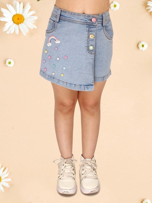 Cutecumber Kids Blue Embellished Shorts