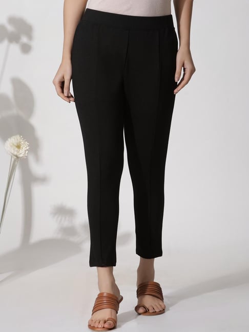 W Black Mid Rise Pants-picture-10