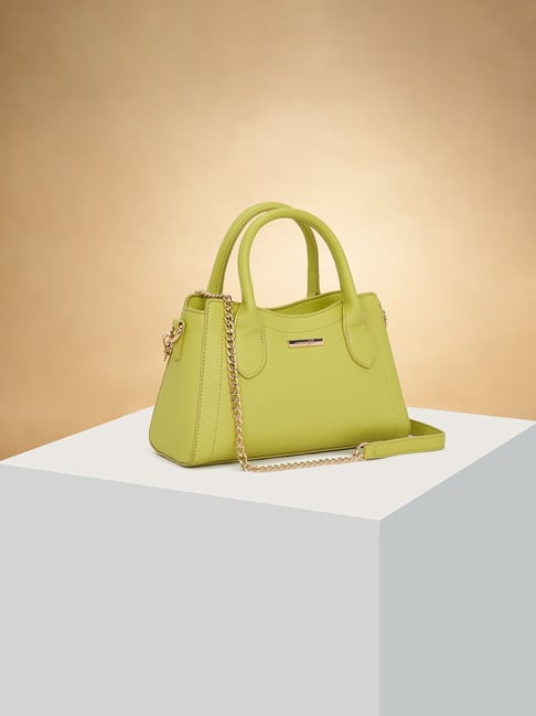 Forever Glam by Pantaloons Lime Green Solid Handbag