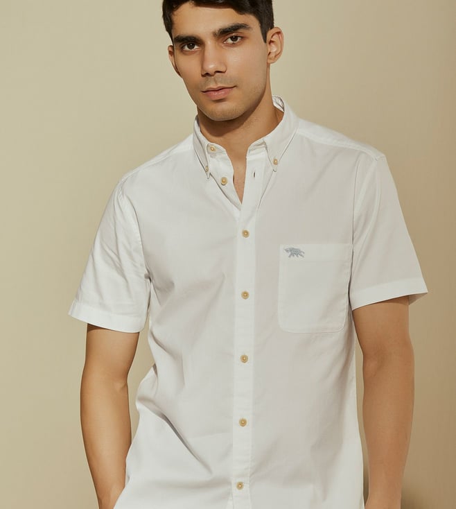 ARGUE White dungaree pullover さわり shirt 