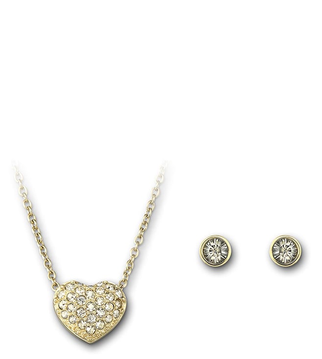Rhinestone Garland Necklace Earrings Set - Ruby Lane