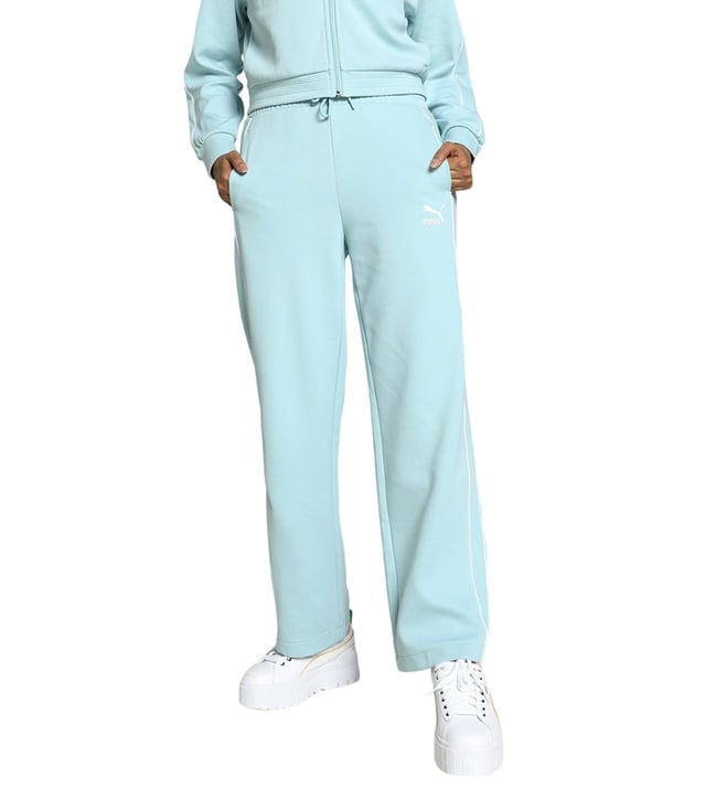 Buy Tommy Hilfiger Pearly Blue Logo Relaxed Fit Joggers for Women Online @  Tata CLiQ Luxury