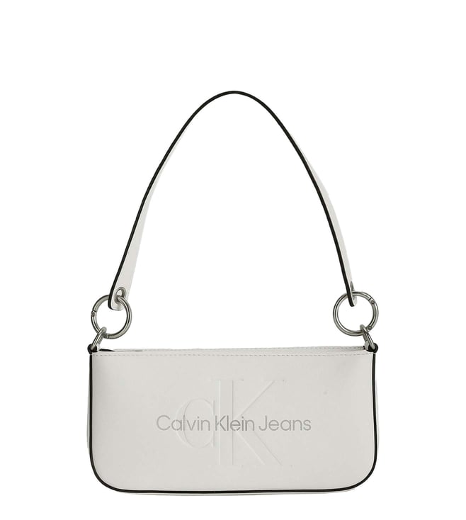 CALVIN KLEIN White Medium Shoulder Bag
