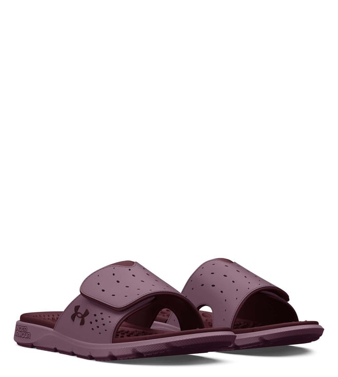 Purple under armour slides online