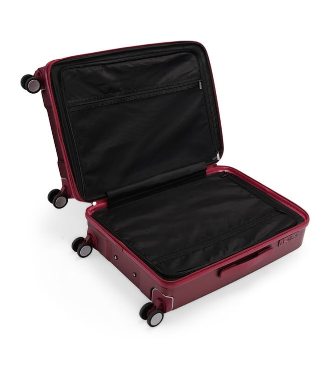 Buy Cerruti Burgundy Medium Hard Checked Luggage for Men Online @ Tata ...