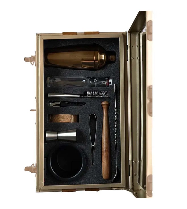 Buy HAUS OF BARS by SpeedX Matt Gold Metal Portable Trunk Bar Set