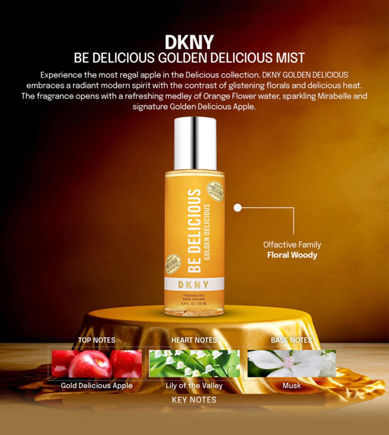 Buy DKNY Be Delicious Golden Delicious Fragrance Mist 250 ml Online On Tata CLiQ Palette