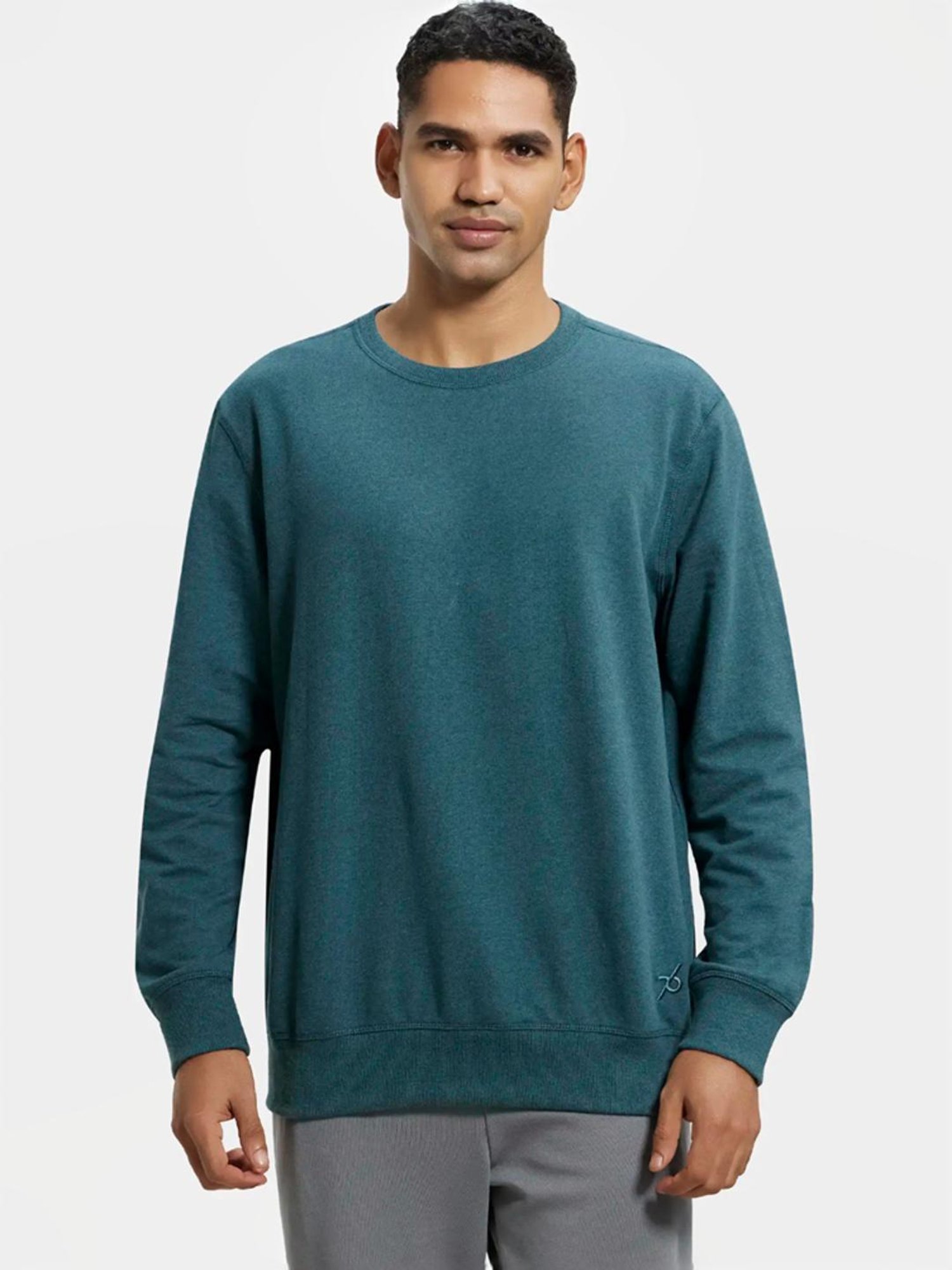Buy Jockey Pine Green Full Sleeves Sweatshirt - 2716 for Men