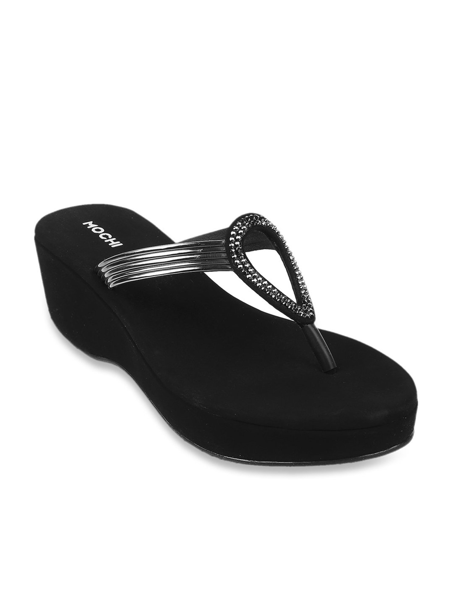 Mochi black thong sandals on sale