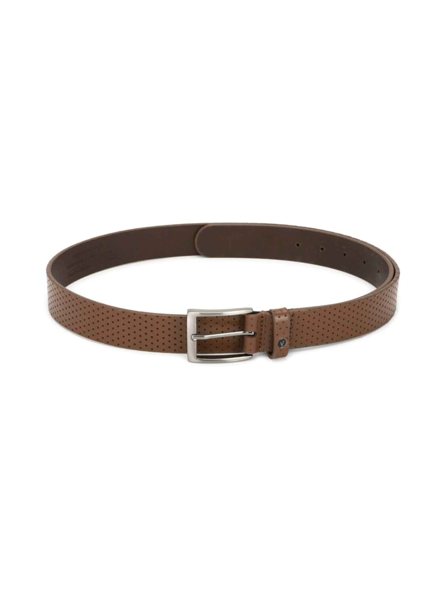 Van Heusen Tan Leather Textured Casual Belt for Men
