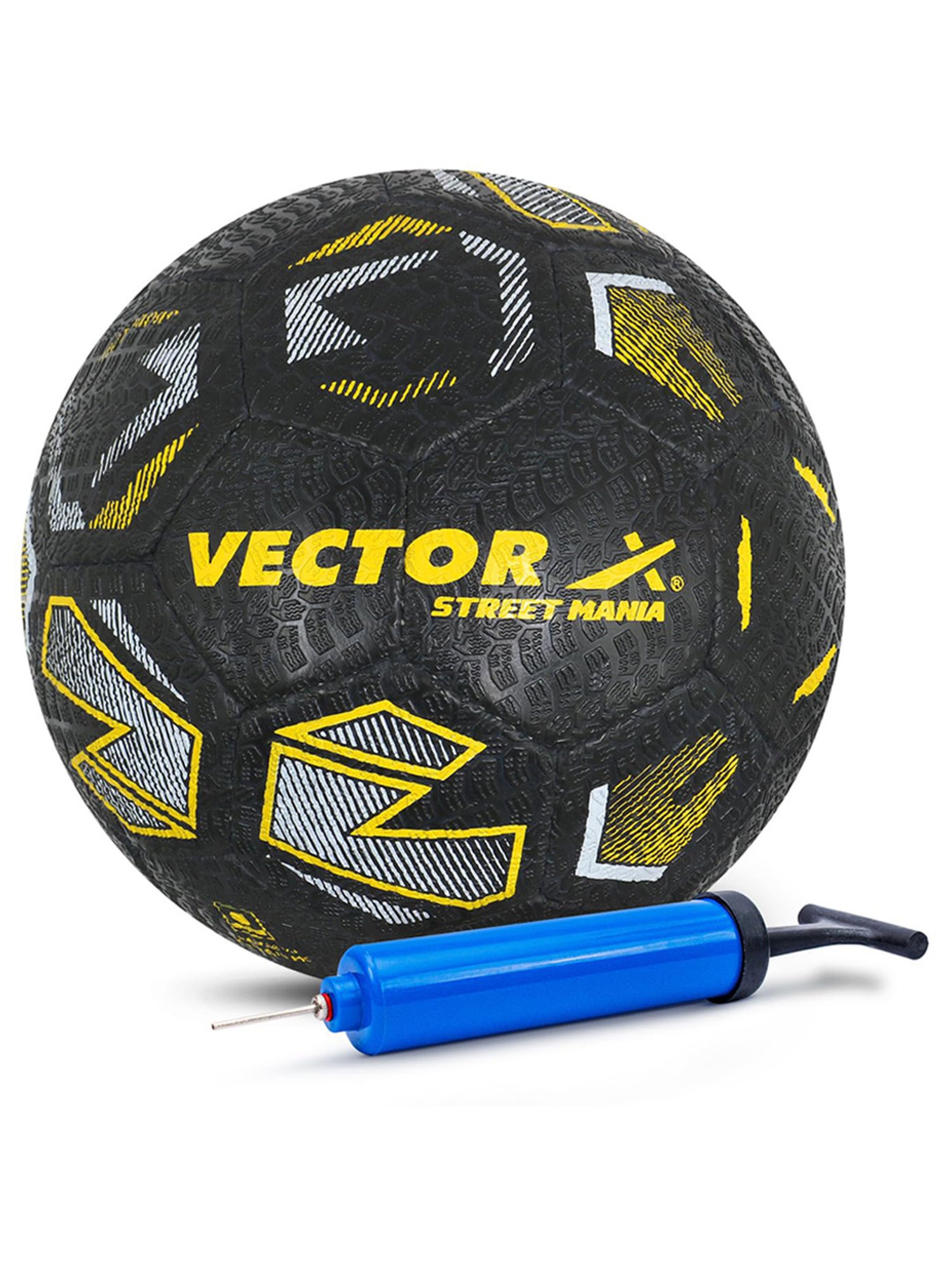 Vector X Street Mania – Pallone Da Calcio Cucito A Mano – Allenamento E Partita – Superficie Lucida – Gomma