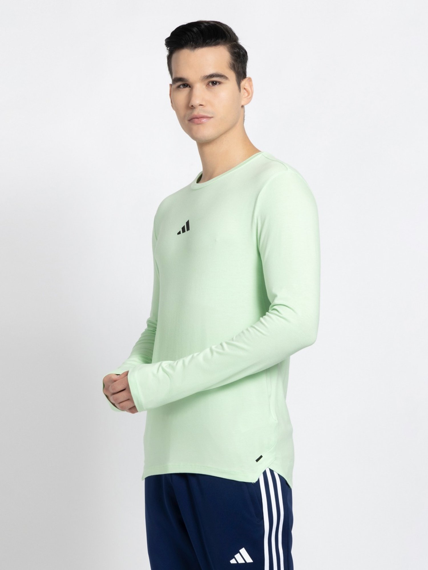 Buy Adidas Green Slim Fit Sports T-Shirt for Mens Online @ Tata CLiQ