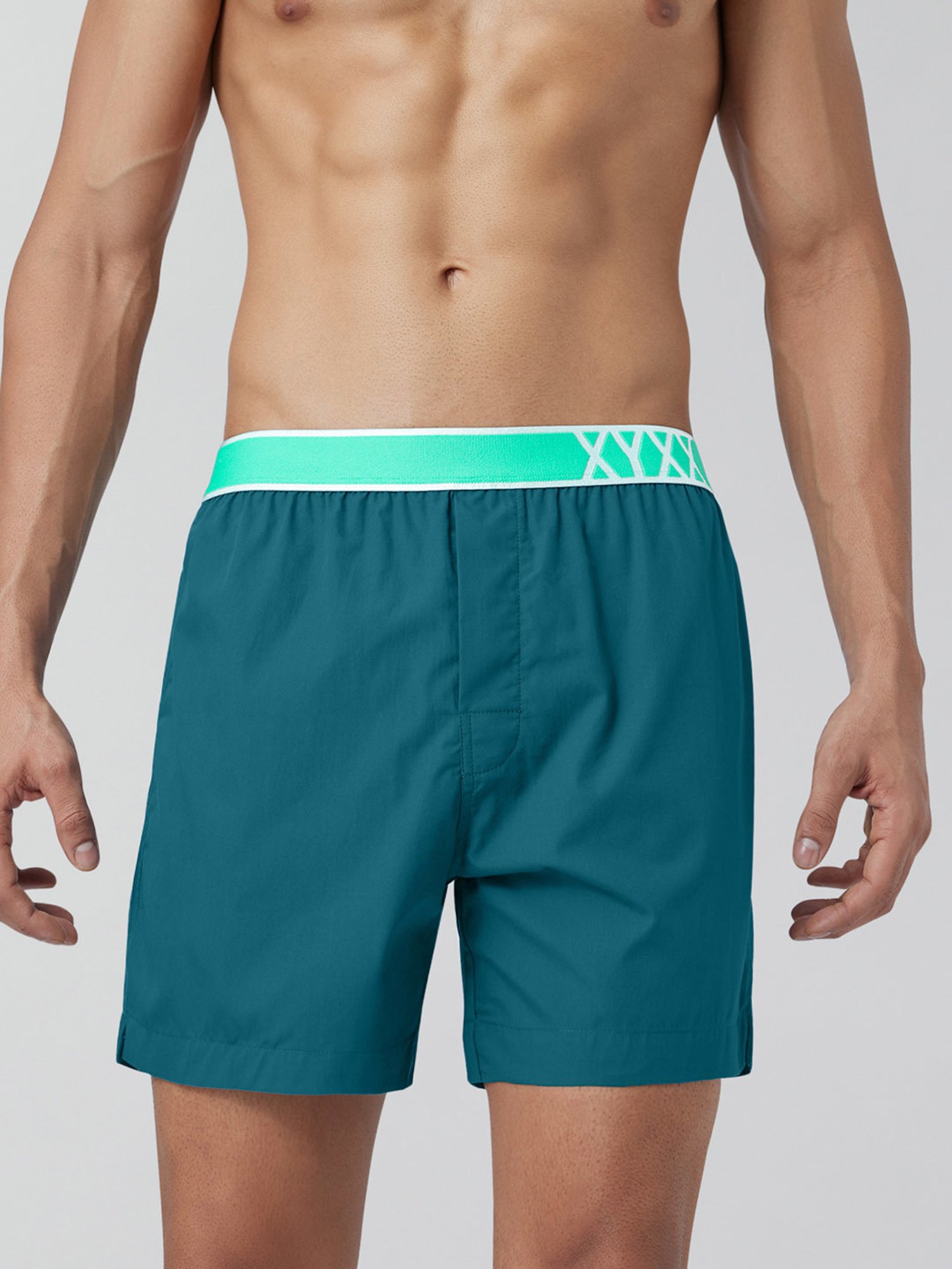 ●AL FOXX XYXX Teal Green IntelliEaze Super Combed Cotton Boxers