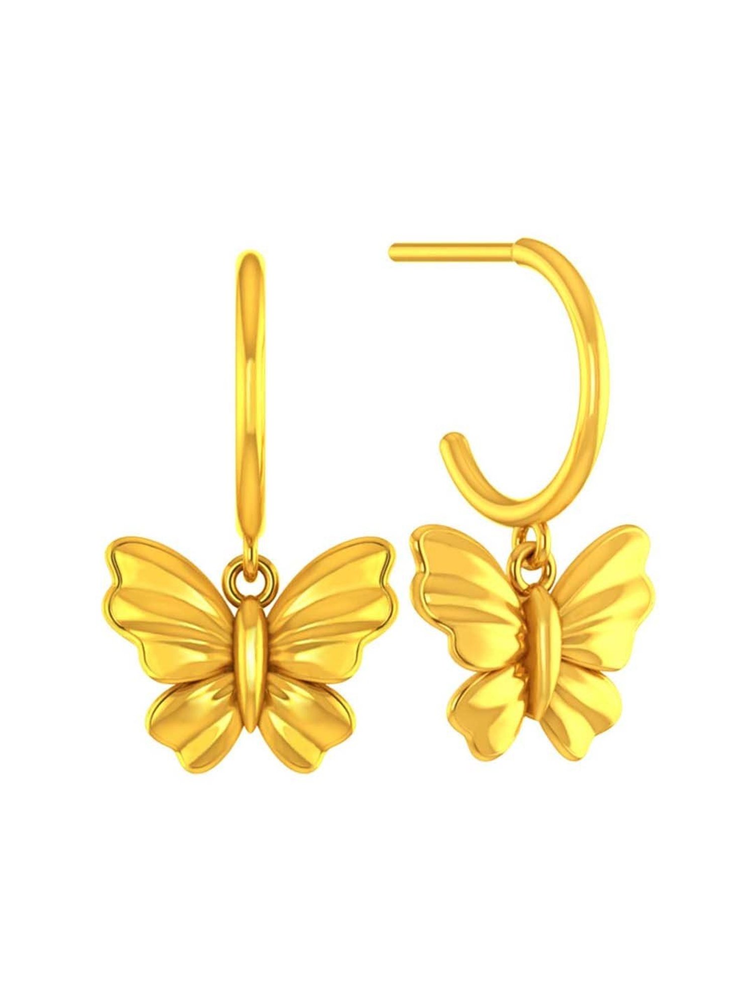 Gold Butterfly Hoop shops Earrings