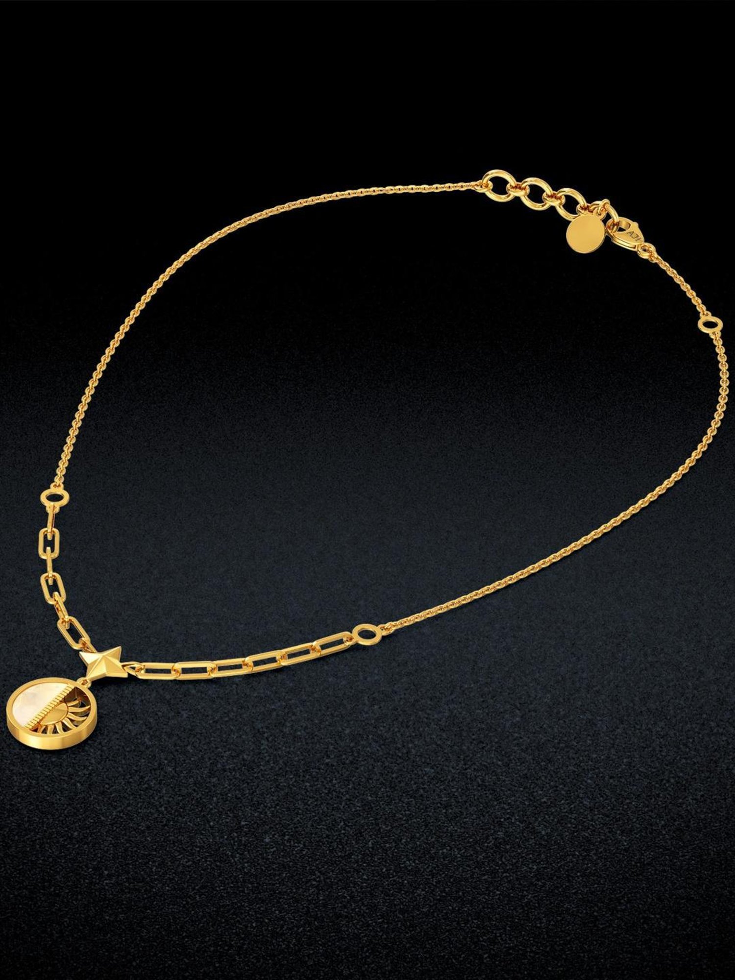 Buy Joyalukkas 22k Sunlit Horizon Necklace Online At Best Price