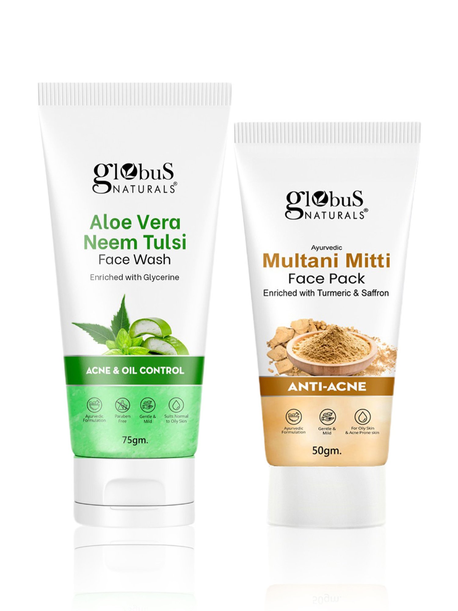 Buy Globus Naturals Aloe Vera Face Wash & Multani Mitti Face Pack Combo at  Best Price @ Tata CLiQ