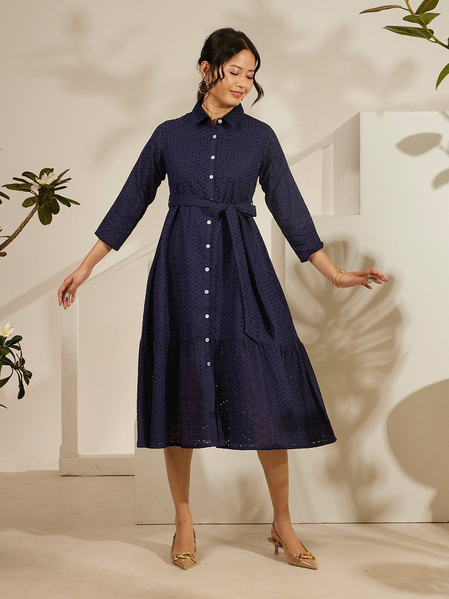 【値下げ】THE SHISHIKUI open collar / NAVY THE SHISHIKUI open collar / NAVY