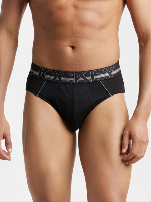 Jockey US14 Men's Super Combed Cotton Solid Brief with Ultrasoft Waistband (Garter Colors May Vary)