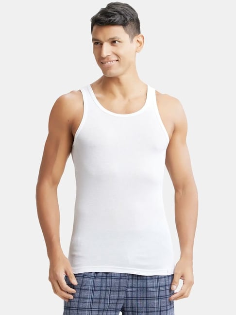 Jockey IC13 Men's TENCEL Micro Modal Cotton Rib Sleeveless Vest with Extended Length for Easy Tuck-picture-37