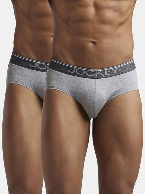 Jockey 8037 Men's Super Combed Cotton Solid Brief with Ultrasoft Waistband (Pack of 2)-picture-24