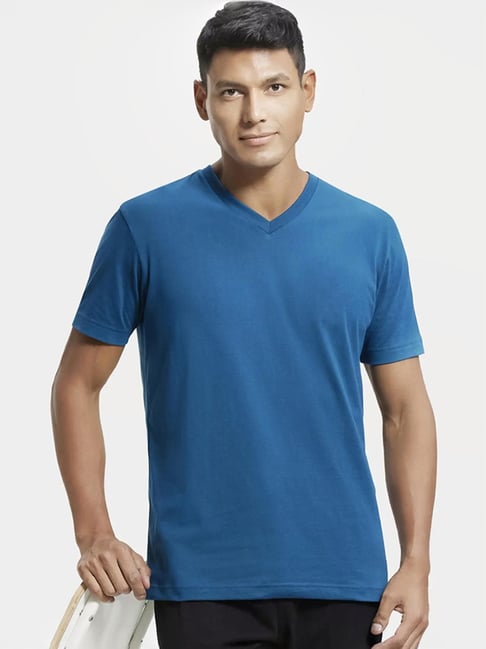Buy Jockey Seaport Teal V-Neck T-Shirt 2726 for Men Online