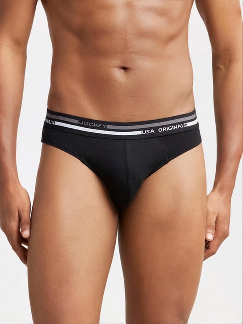 Jockey US49 Men's Super Combed Cotton Solid Brief with Ultrasoft Waistband