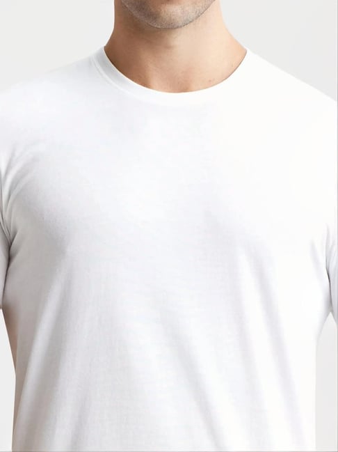 Buy Jockey White Regular Fit Cotton T-Shirt MC06 for Men Online