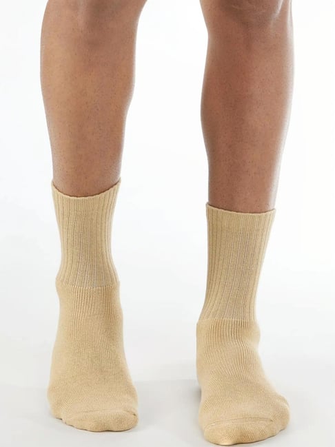 Jockey 7035 Khaki Compact Terry Cotton Crew Length Socks with Stay Fresh Treatment-picture-36