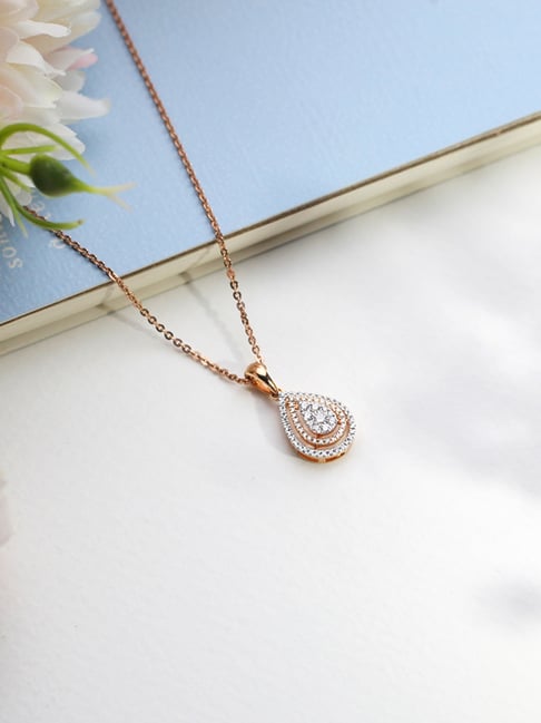 Buy Malabar Gold and Diamonds 18k Rose Gold Diamond Pendant