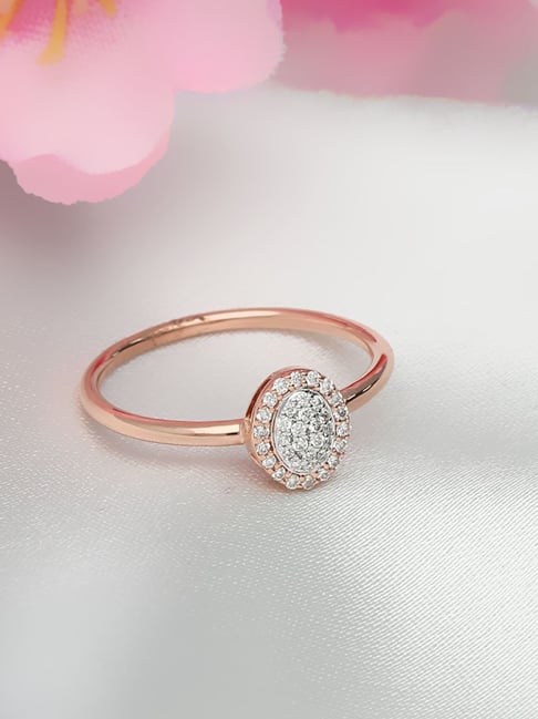 Buy Malabar Gold and Diamonds 18k Rose Gold Diamond Ring Online