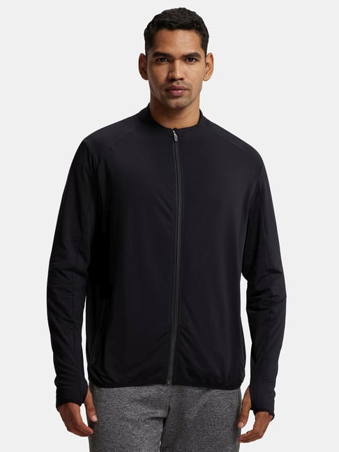 Jockey SP17 Men's Soft Touch Microfiber Thumbhole Active Wear Jacket with Stay Dry Treatment