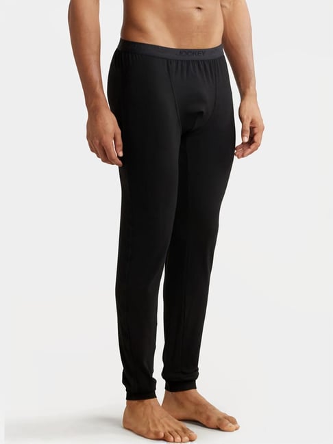 Buy Jockey Jet Black Snug Fit Thermal Bottoms for Men Online Tata CLiQ