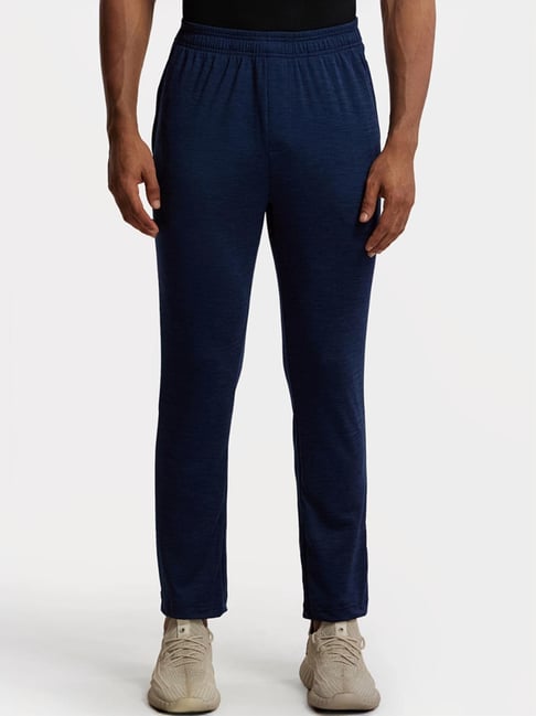 Buy Jockey Blue Mid Rise Slim Fit Track Pants for Men Online