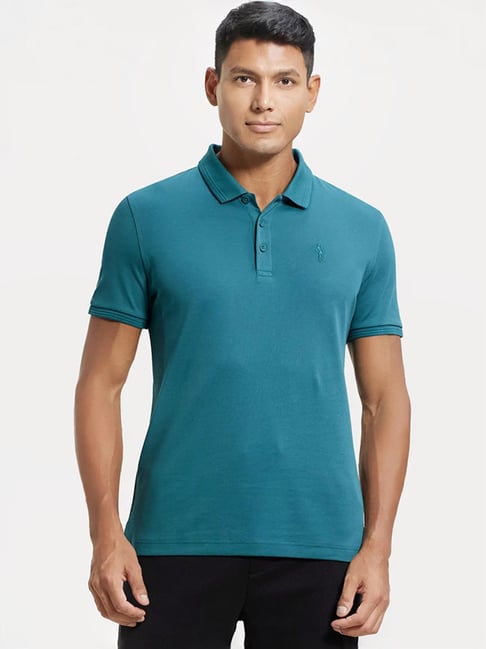 Buy Jockey Green Short Sleeves Polo T-Shirt for Men Online Tata CLiQ